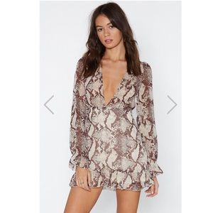 NWT Nasty Gal snake print dress